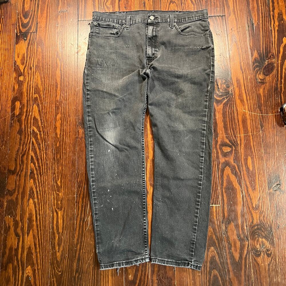 Levi's 38x30 Y2K Slim Straight Jeans Black Denim